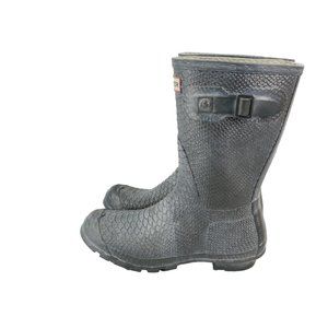 Hunter Women's Gray Carnbay W23919 Mid-Calf Casual Rain Boots Size 8M